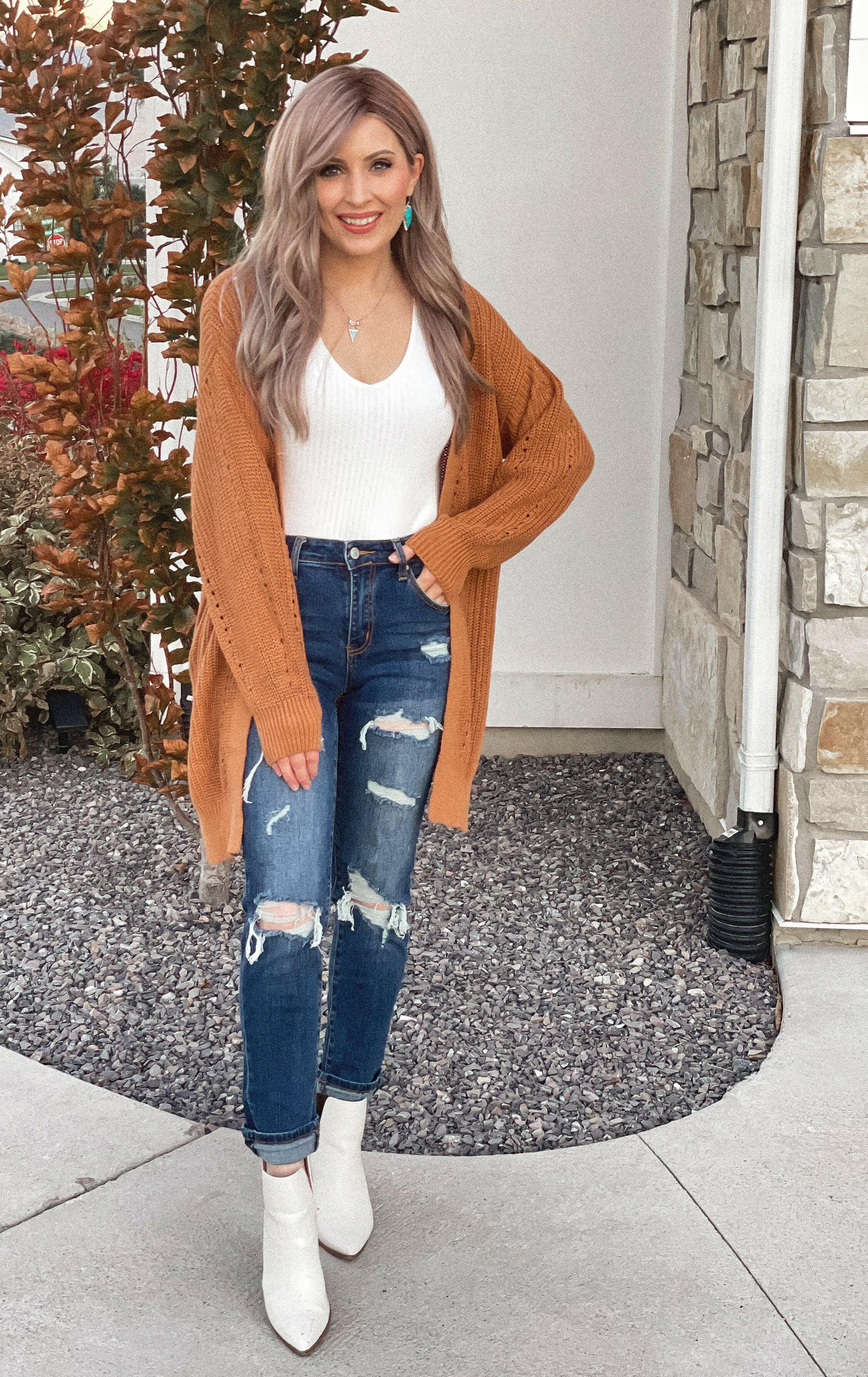 (S-2X, 4 Colors!) Drop Sleeve Cable Knit Cardigan-Cardigans-Krush Kandy, Women's Online Fashion Boutique Located in Phoenix, Arizona (Scottsdale Area)