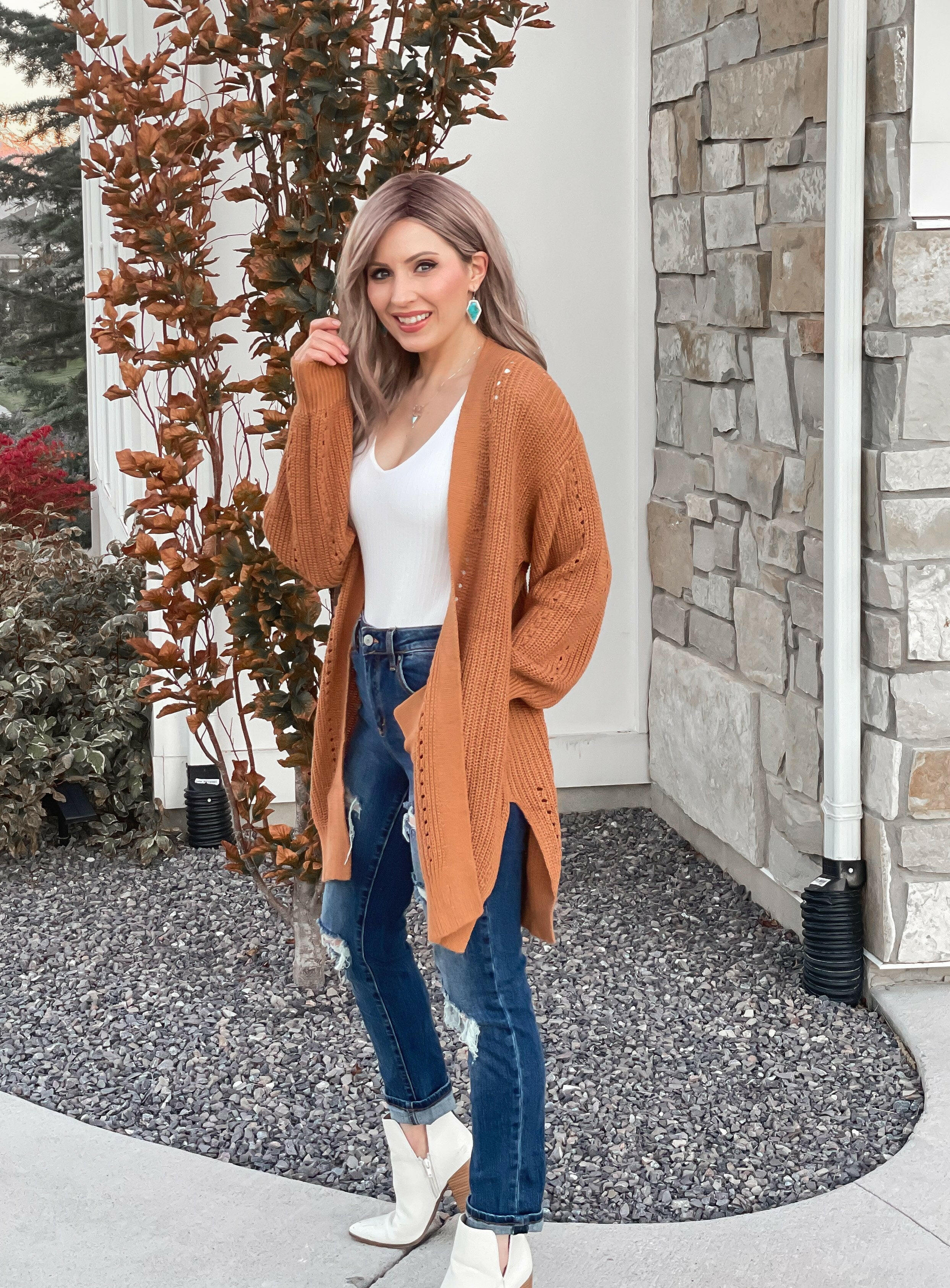 (S-2X, 4 Colors!) Drop Sleeve Cable Knit Cardigan-Cardigans-Krush Kandy, Women's Online Fashion Boutique Located in Phoenix, Arizona (Scottsdale Area)