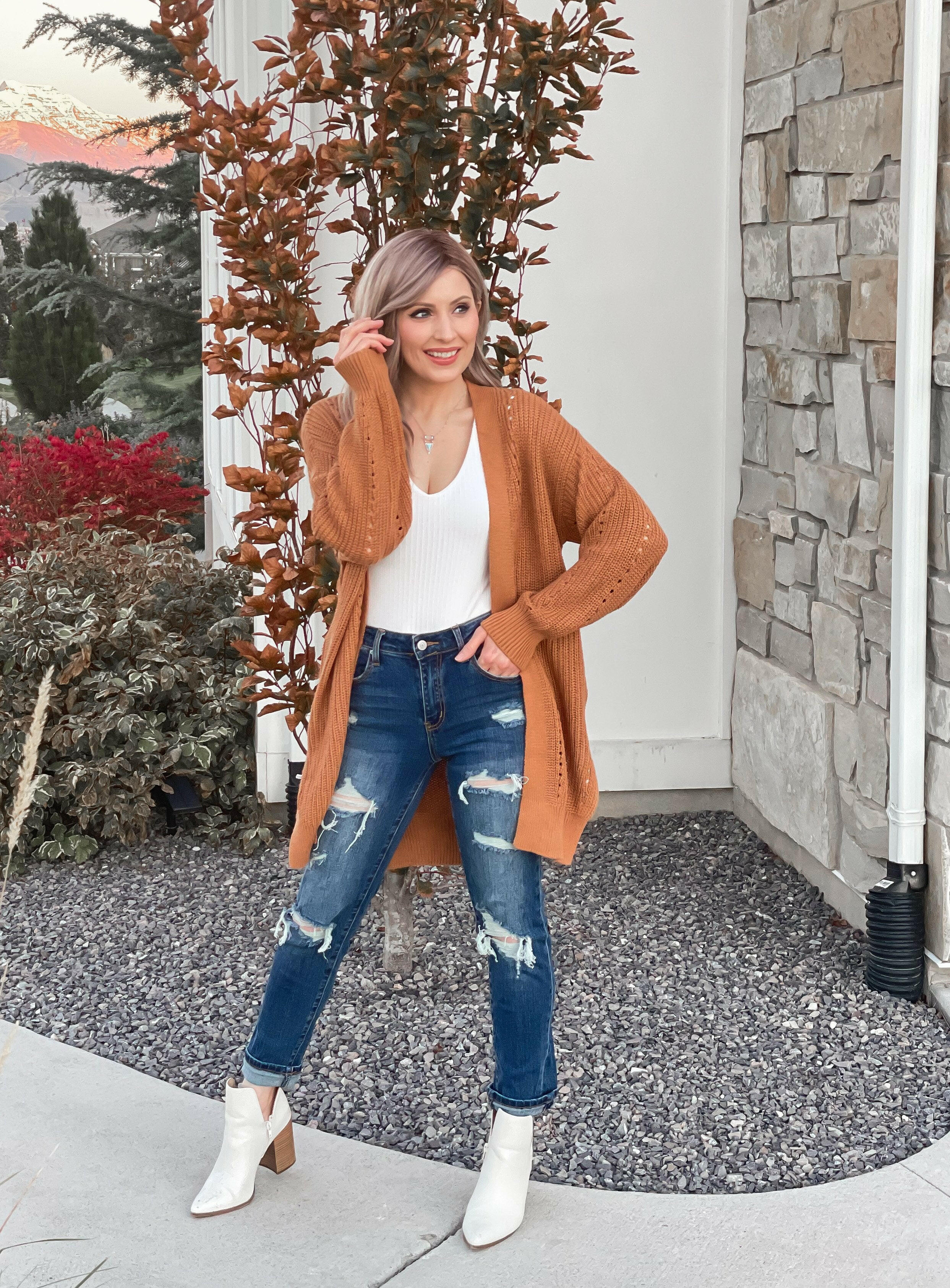 (S-2X, 4 Colors!) Drop Sleeve Cable Knit Cardigan-Cardigans-Krush Kandy, Women's Online Fashion Boutique Located in Phoenix, Arizona (Scottsdale Area)