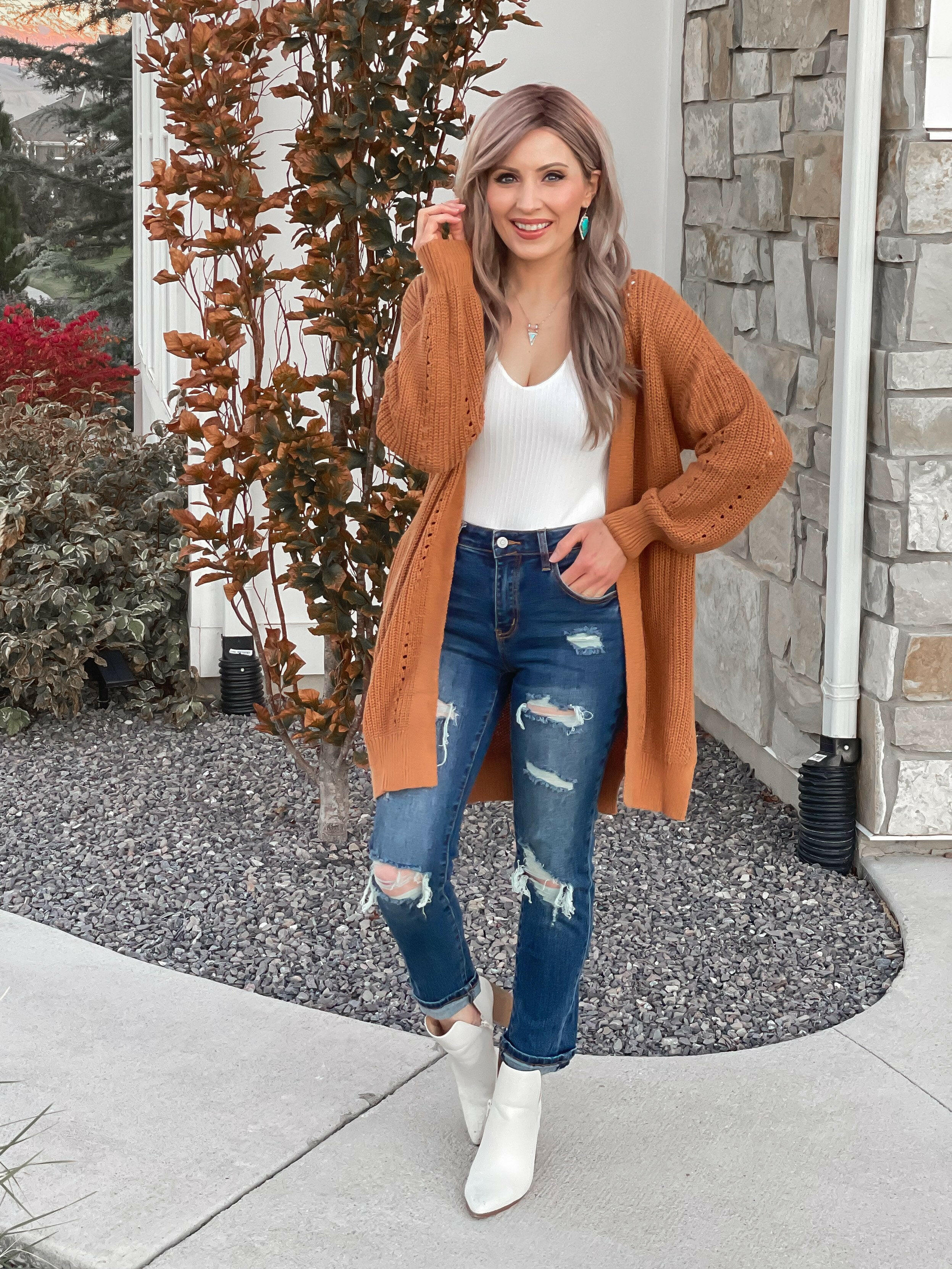 (S-2X, 4 Colors!) Drop Sleeve Cable Knit Cardigan-Cardigans-Krush Kandy, Women's Online Fashion Boutique Located in Phoenix, Arizona (Scottsdale Area)