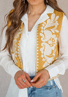 Callie Chic Embroidered Vest-Vests-Krush Kandy, Women's Online Fashion Boutique Located in Phoenix, Arizona (Scottsdale Area)