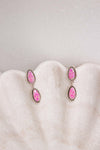 Sterling Silver Stone Drop Slab Earrings-Drop Earrings-Krush Kandy, Women's Online Fashion Boutique Located in Phoenix, Arizona (Scottsdale Area)