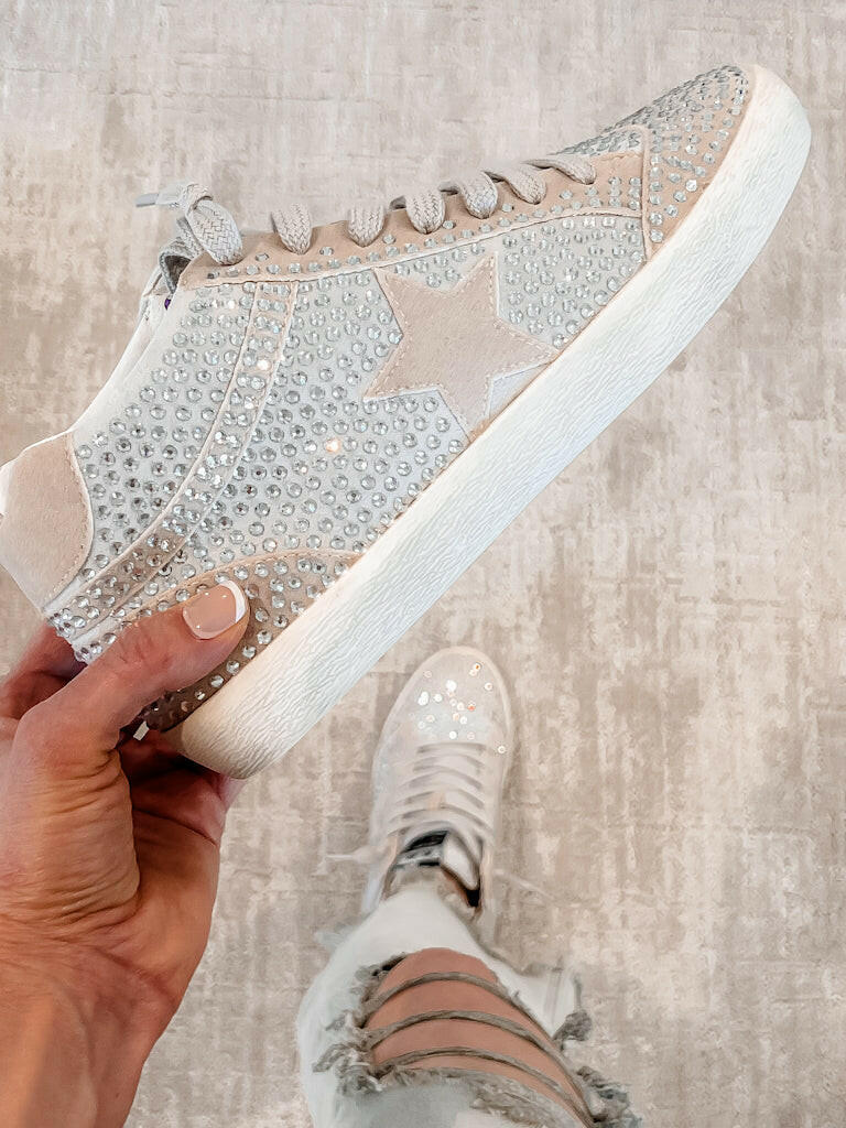 Miko Rhinestone Star Sneakers-Sneakers-Krush Kandy, Women's Online Fashion Boutique Located in Phoenix, Arizona (Scottsdale Area)