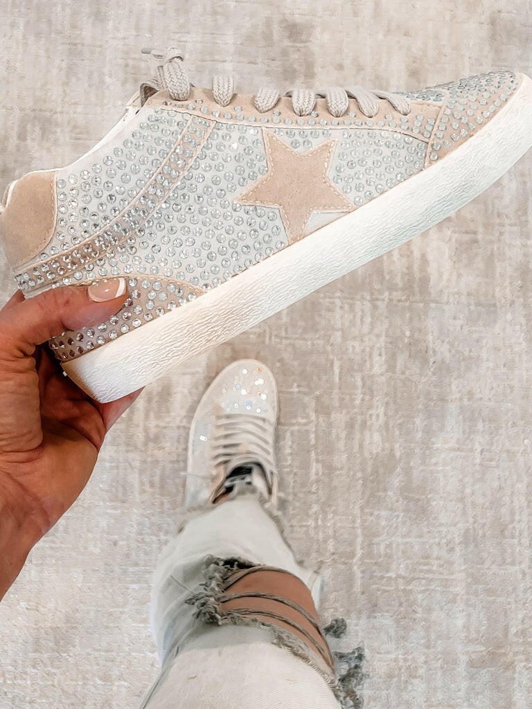 Miko Rhinestone Star Sneakers-Sneakers-Krush Kandy, Women's Online Fashion Boutique Located in Phoenix, Arizona (Scottsdale Area)
