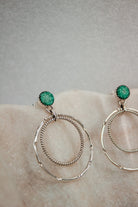 Druzy Double Hoop Earrings | By KKB-Hoop Earrings-Krush Kandy, Women's Online Fashion Boutique Located in Phoenix, Arizona (Scottsdale Area)