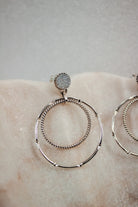 Druzy Double Hoop Earrings | By KKB-Hoop Earrings-Krush Kandy, Women's Online Fashion Boutique Located in Phoenix, Arizona (Scottsdale Area)