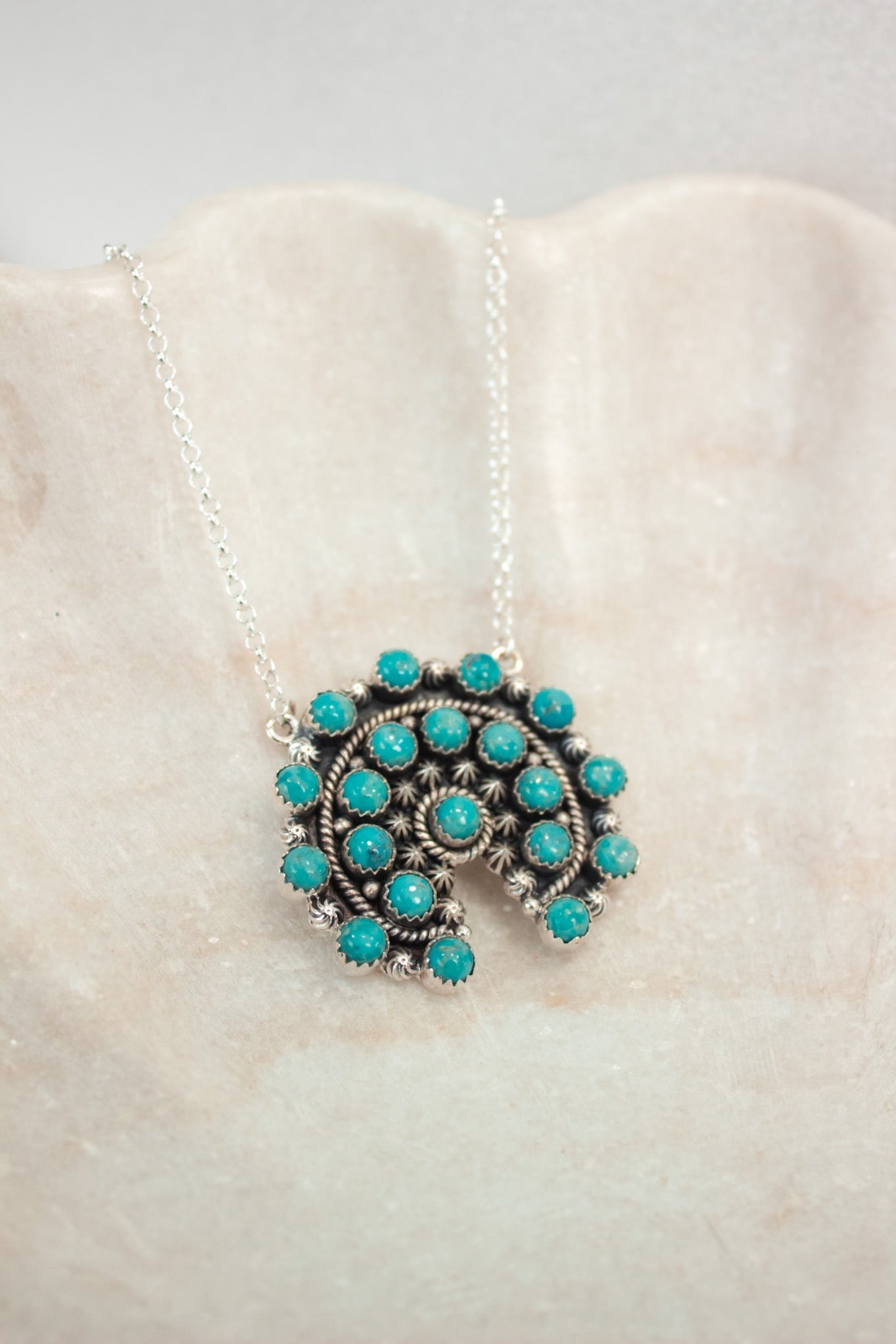 Mini Concho Stone Necklaces-Chain Necklaces-Krush Kandy, Women's Online Fashion Boutique Located in Phoenix, Arizona (Scottsdale Area)