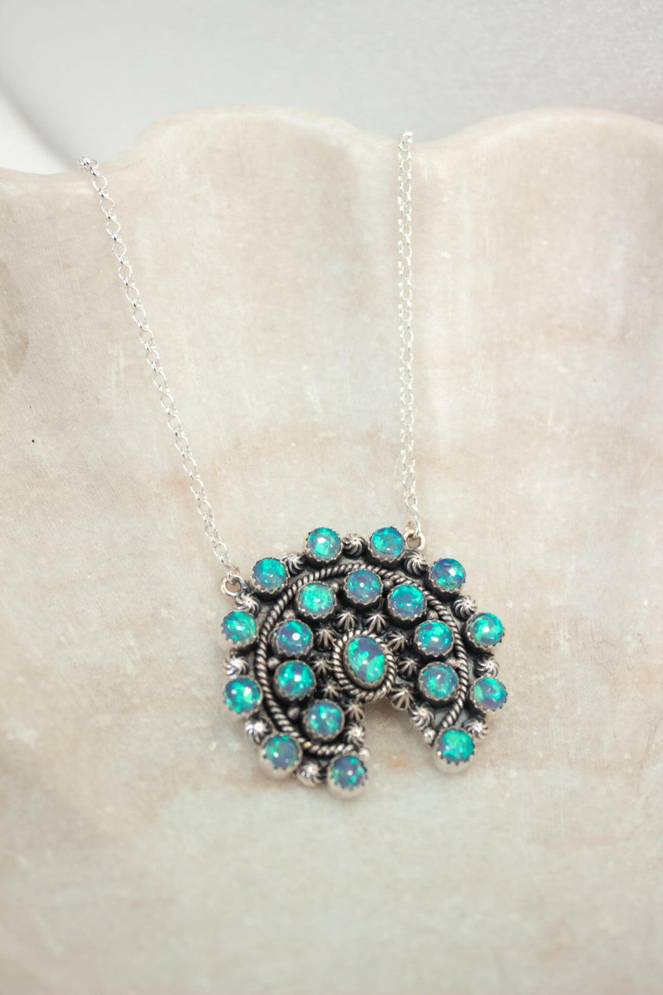 Mini Concho Stone Necklaces-Chain Necklaces-Krush Kandy, Women's Online Fashion Boutique Located in Phoenix, Arizona (Scottsdale Area)