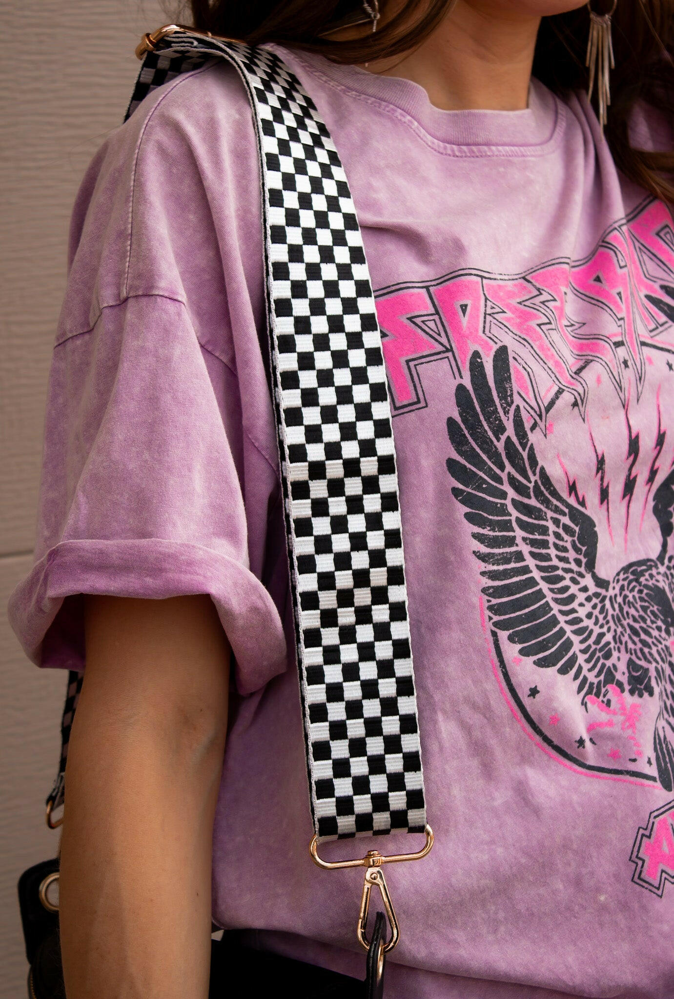 Checkered Guitar Strap-Straps-Krush Kandy, Women's Online Fashion Boutique Located in Phoenix, Arizona (Scottsdale Area)