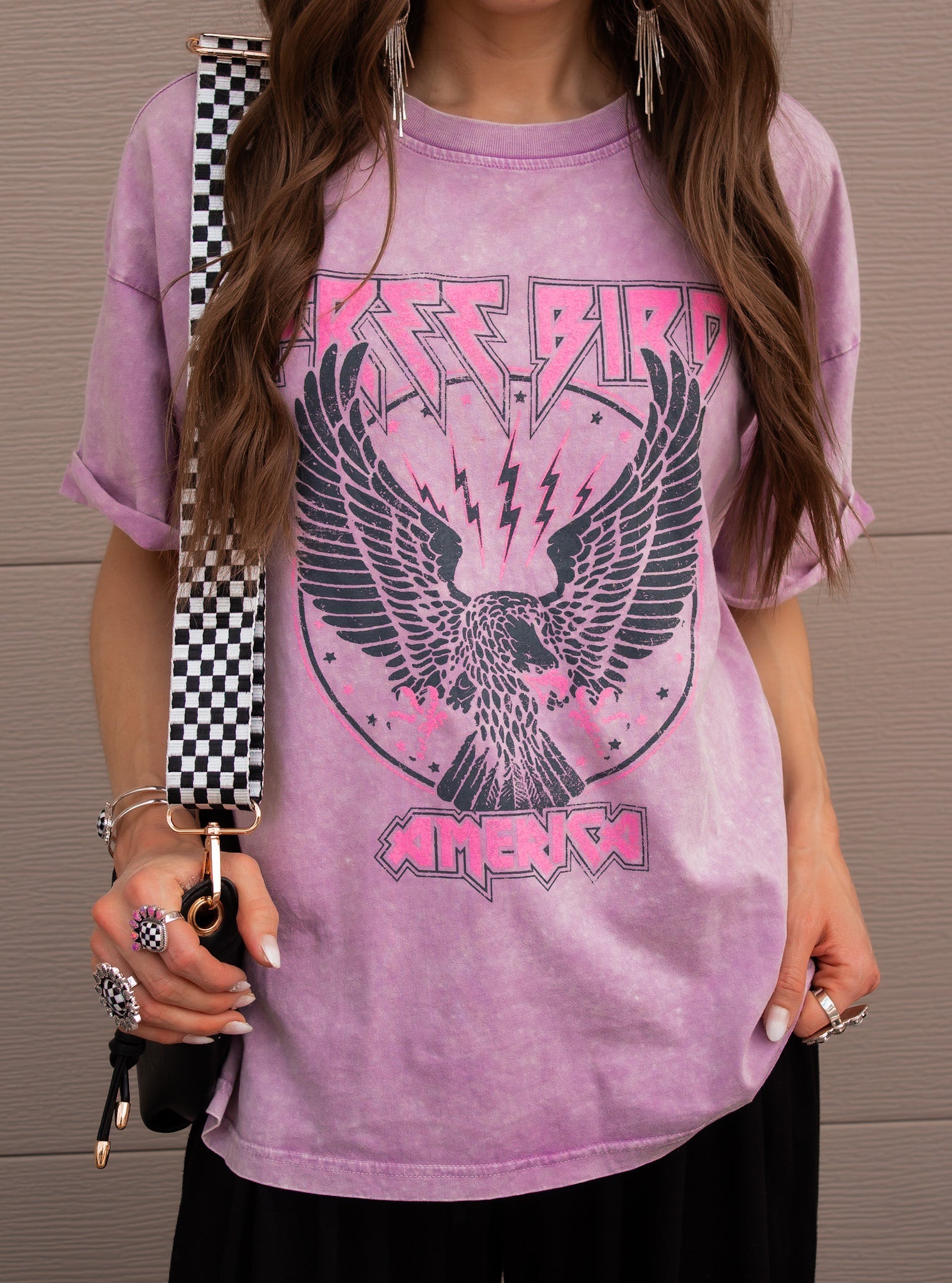 Free Bird Mineral Washed Tee | PREORDER NOW OPEN-Graphic Tees-Krush Kandy, Women's Online Fashion Boutique Located in Phoenix, Arizona (Scottsdale Area)