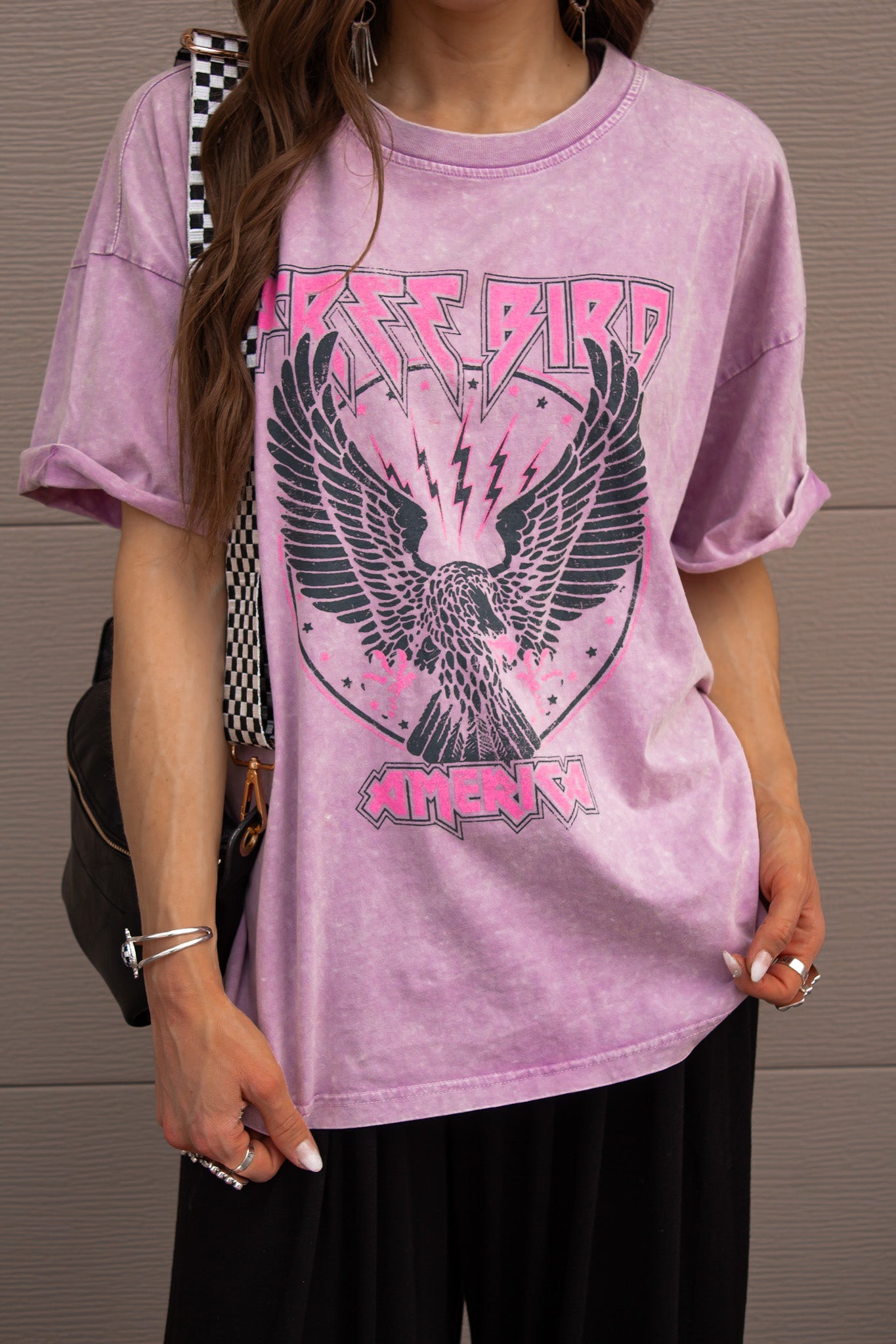 Free Bird Mineral Washed Tee | PREORDER NOW OPEN-Graphic Tees-Krush Kandy, Women's Online Fashion Boutique Located in Phoenix, Arizona (Scottsdale Area)