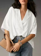 Boardwalk Breeze Collared Blouse-Tops-Krush Kandy, Women's Online Fashion Boutique Located in Phoenix, Arizona (Scottsdale Area)