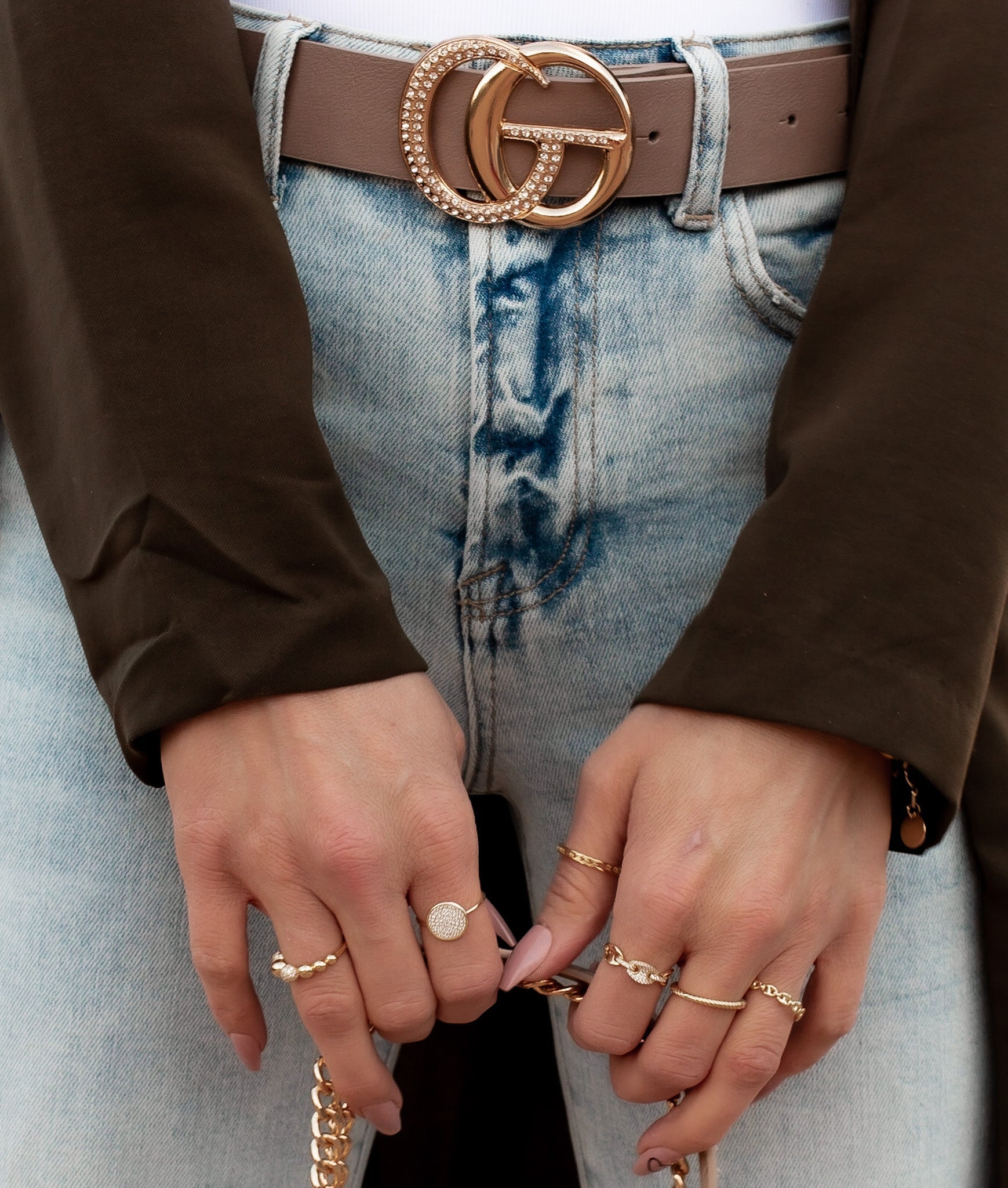 Chained Up Sterling Silver Pig Nose Chain Link Ring | Gold or Silver-Rings-Krush Kandy, Women's Online Fashion Boutique Located in Phoenix, Arizona (Scottsdale Area)