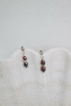 Mini Sterling Silver Burst Boho Double Stone Earrings-Drop Earrings-Krush Kandy, Women's Online Fashion Boutique Located in Phoenix, Arizona (Scottsdale Area)