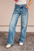 Kancan High Waist Wide Leg Jeans-Jeans-Krush Kandy, Women's Online Fashion Boutique Located in Phoenix, Arizona (Scottsdale Area)