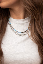 Sterling Silver Duo Chain Necklace & Bracelet-Chain Necklaces-Krush Kandy, Women's Online Fashion Boutique Located in Phoenix, Arizona (Scottsdale Area)