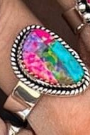Turquoise Opal Stone Sterling Silver Ring PREORDER-Rings-Krush Kandy, Women's Online Fashion Boutique Located in Phoenix, Arizona (Scottsdale Area)