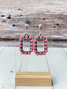 Perfectly Framed Stone Earrings-Earrings-Krush Kandy, Women's Online Fashion Boutique Located in Phoenix, Arizona (Scottsdale Area)