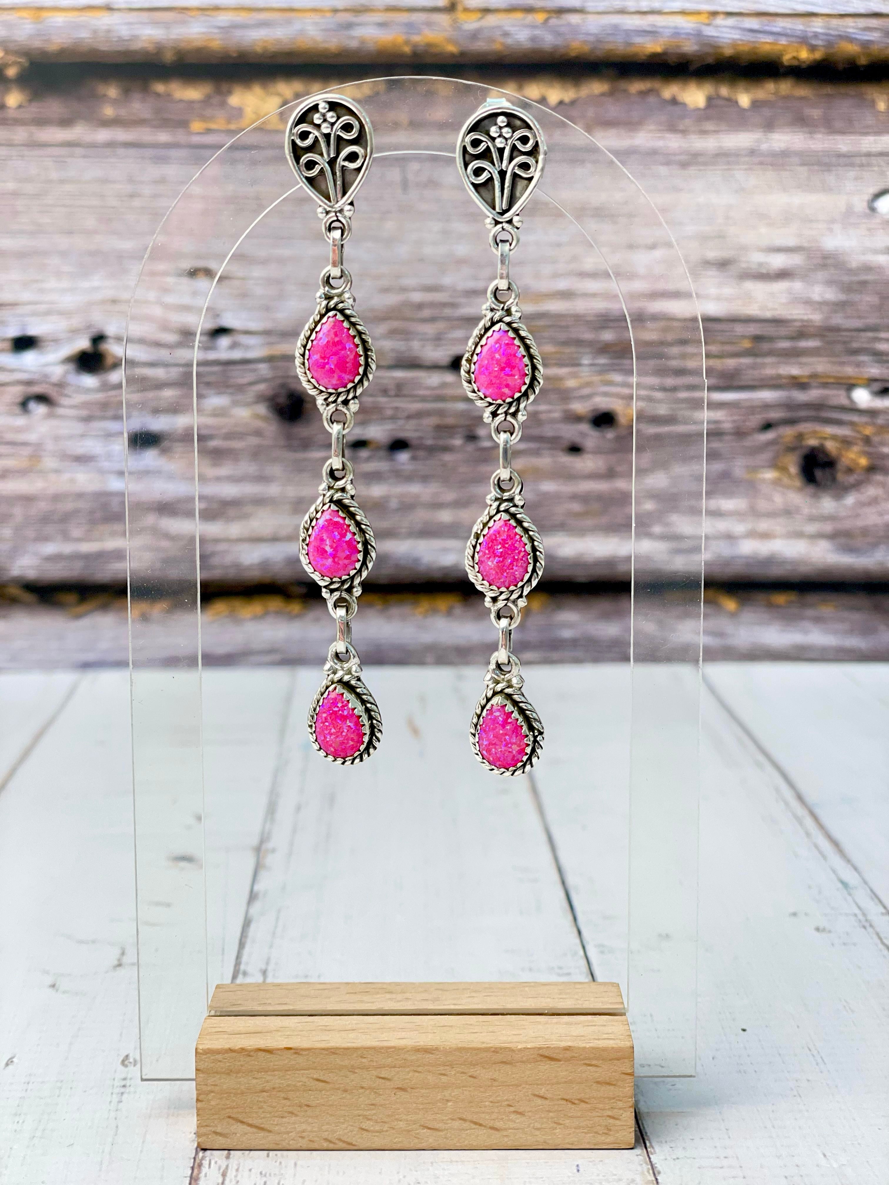 Canyon Sterling Silver Stone Burst Earrings-Earrings-Krush Kandy, Women's Online Fashion Boutique Located in Phoenix, Arizona (Scottsdale Area)