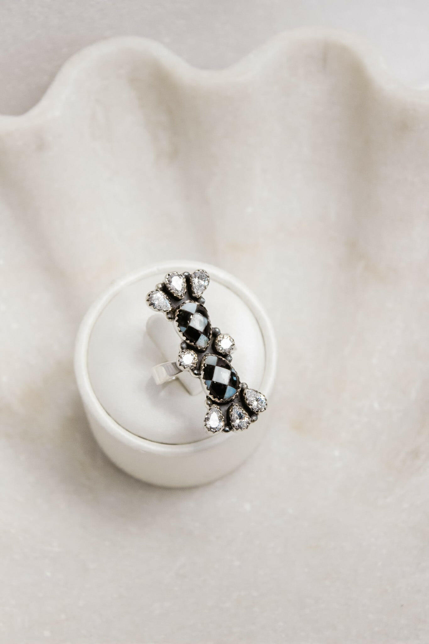 Checker & Stone Crawler | By KKB-Crawler Rings-Krush Kandy, Women's Online Fashion Boutique Located in Phoenix, Arizona (Scottsdale Area)