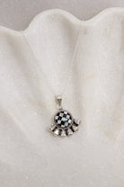 Half Cluster Checkered Pendant | By KKB-Pendant Necklaces-Krush Kandy, Women's Online Fashion Boutique Located in Phoenix, Arizona (Scottsdale Area)