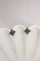 Checkmate Canvas Sterling Earrings | Krush Kouture-Stud Earrings-Krush Kandy, Women's Online Fashion Boutique Located in Phoenix, Arizona (Scottsdale Area)