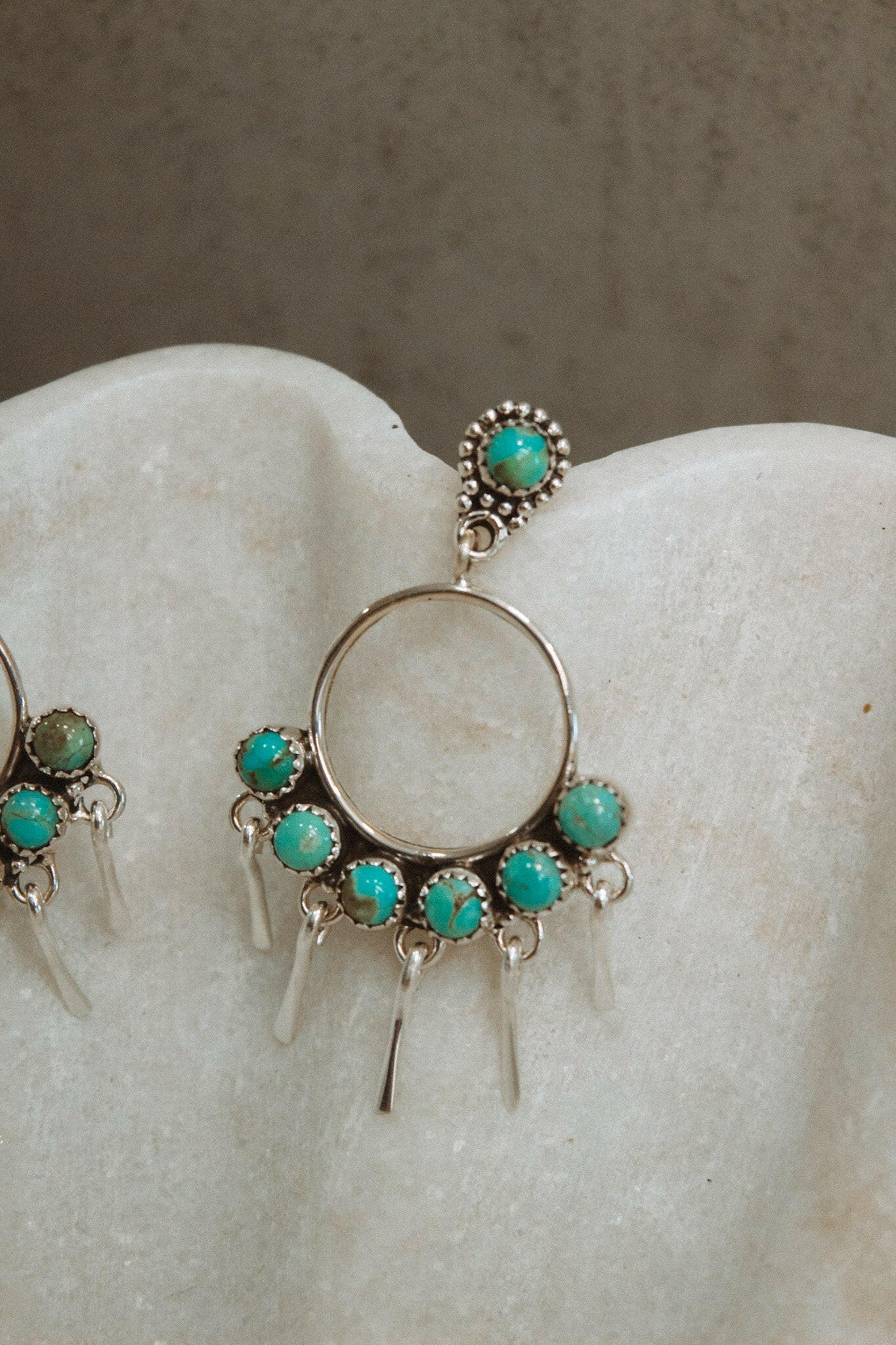 7 Jewel Hoop Studded Dangle Earring-Drop Earrings-Krush Kandy, Women's Online Fashion Boutique Located in Phoenix, Arizona (Scottsdale Area)