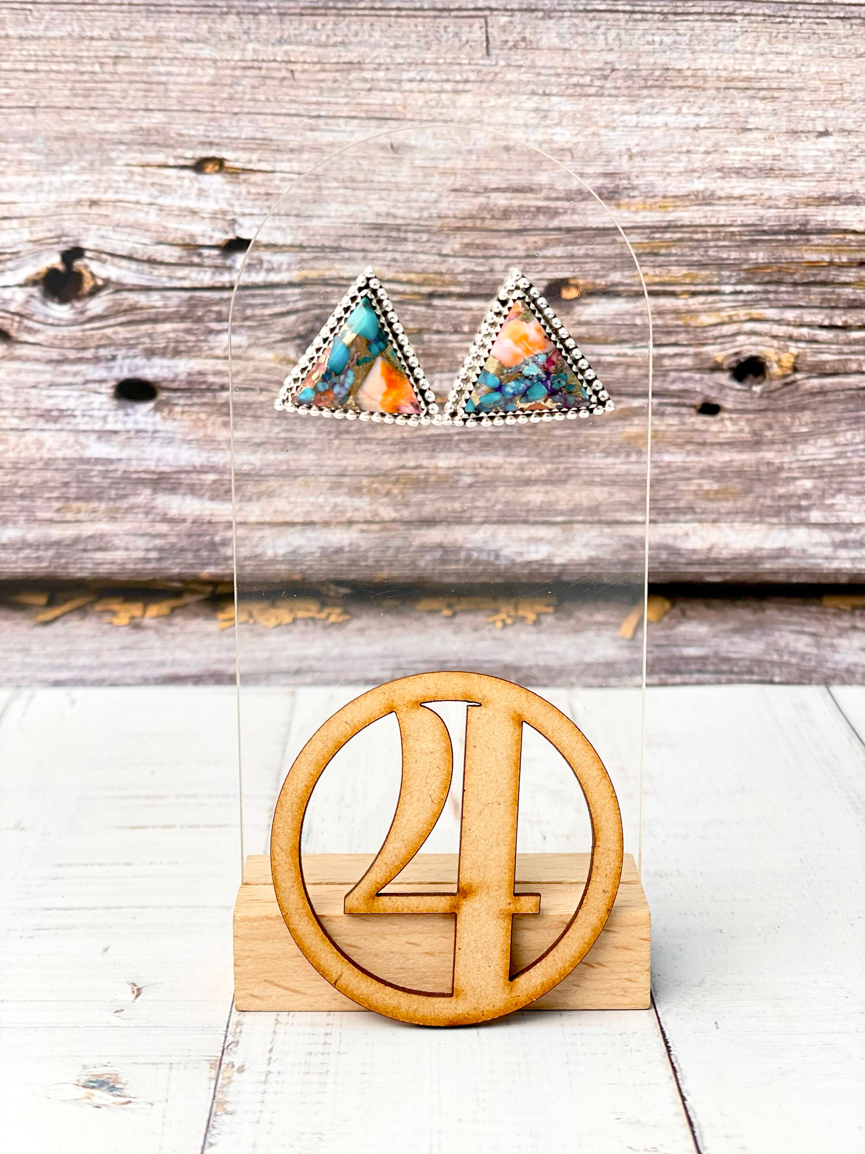 Triad Treasures Stone Earrings-Earrings-Krush Kandy, Women's Online Fashion Boutique Located in Phoenix, Arizona (Scottsdale Area)