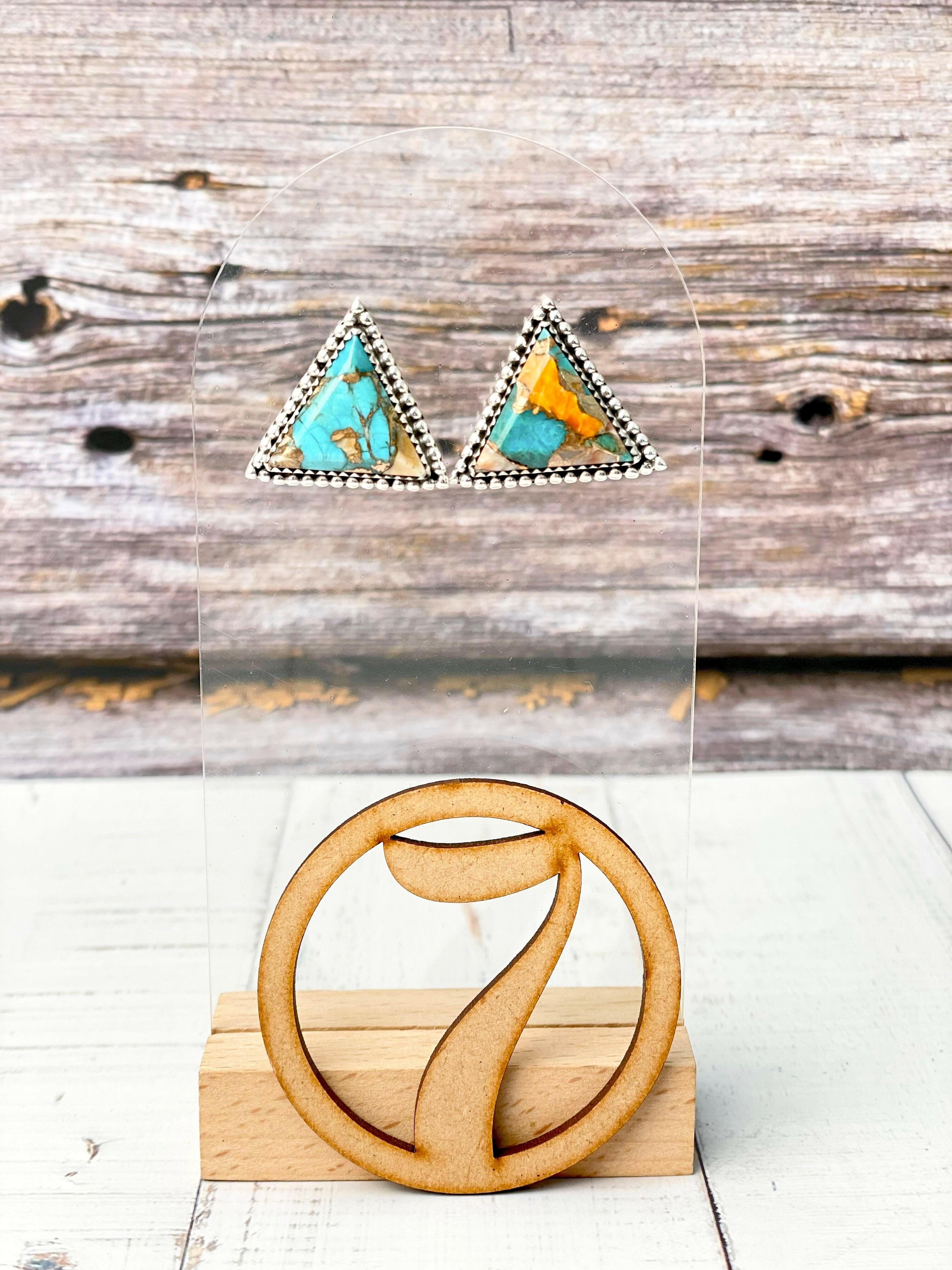 Triad Treasures Stone Earrings-Earrings-Krush Kandy, Women's Online Fashion Boutique Located in Phoenix, Arizona (Scottsdale Area)