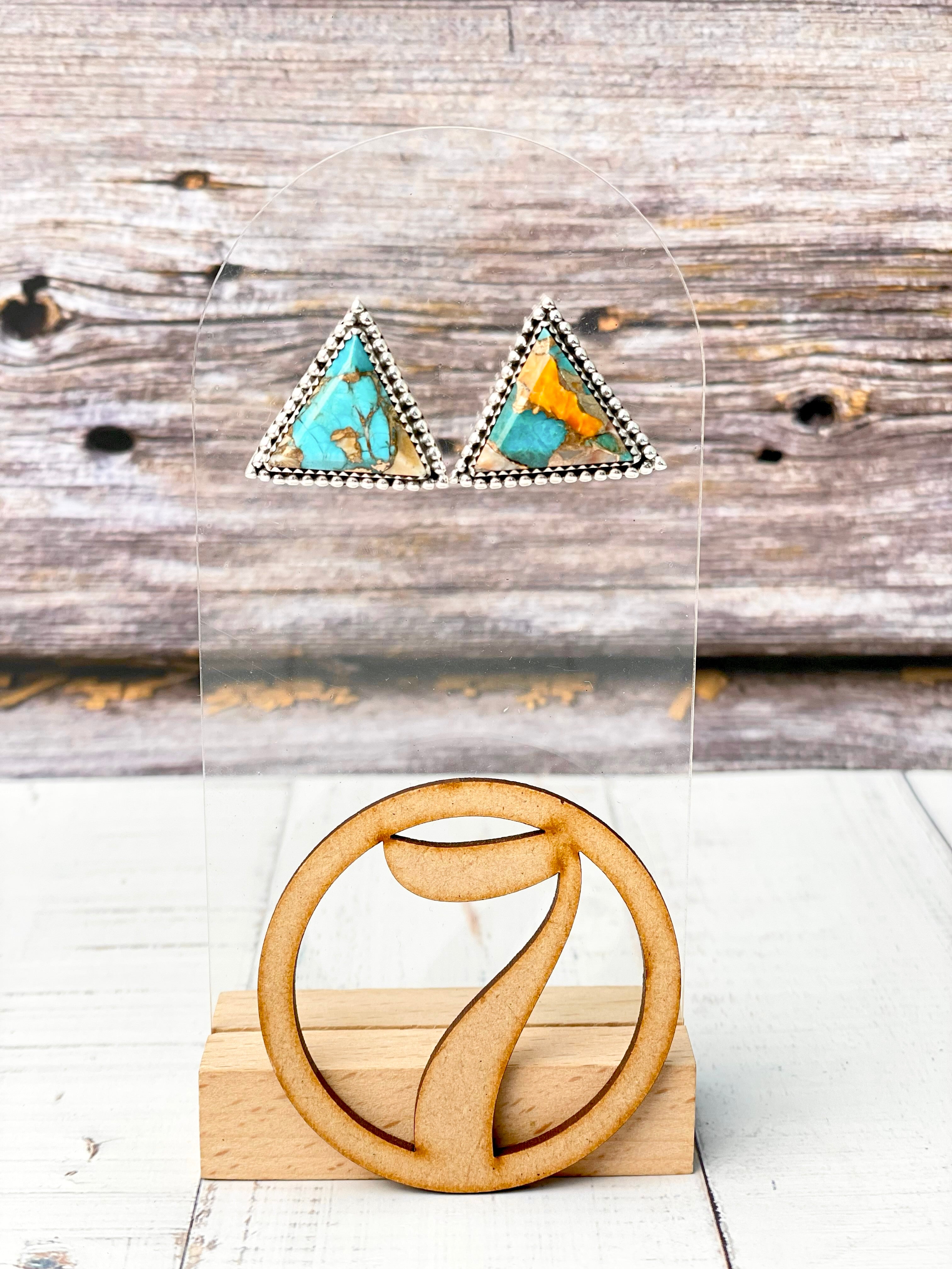 Triad Treasures Stone Earrings-Earrings-Krush Kandy, Women's Online Fashion Boutique Located in Phoenix, Arizona (Scottsdale Area)