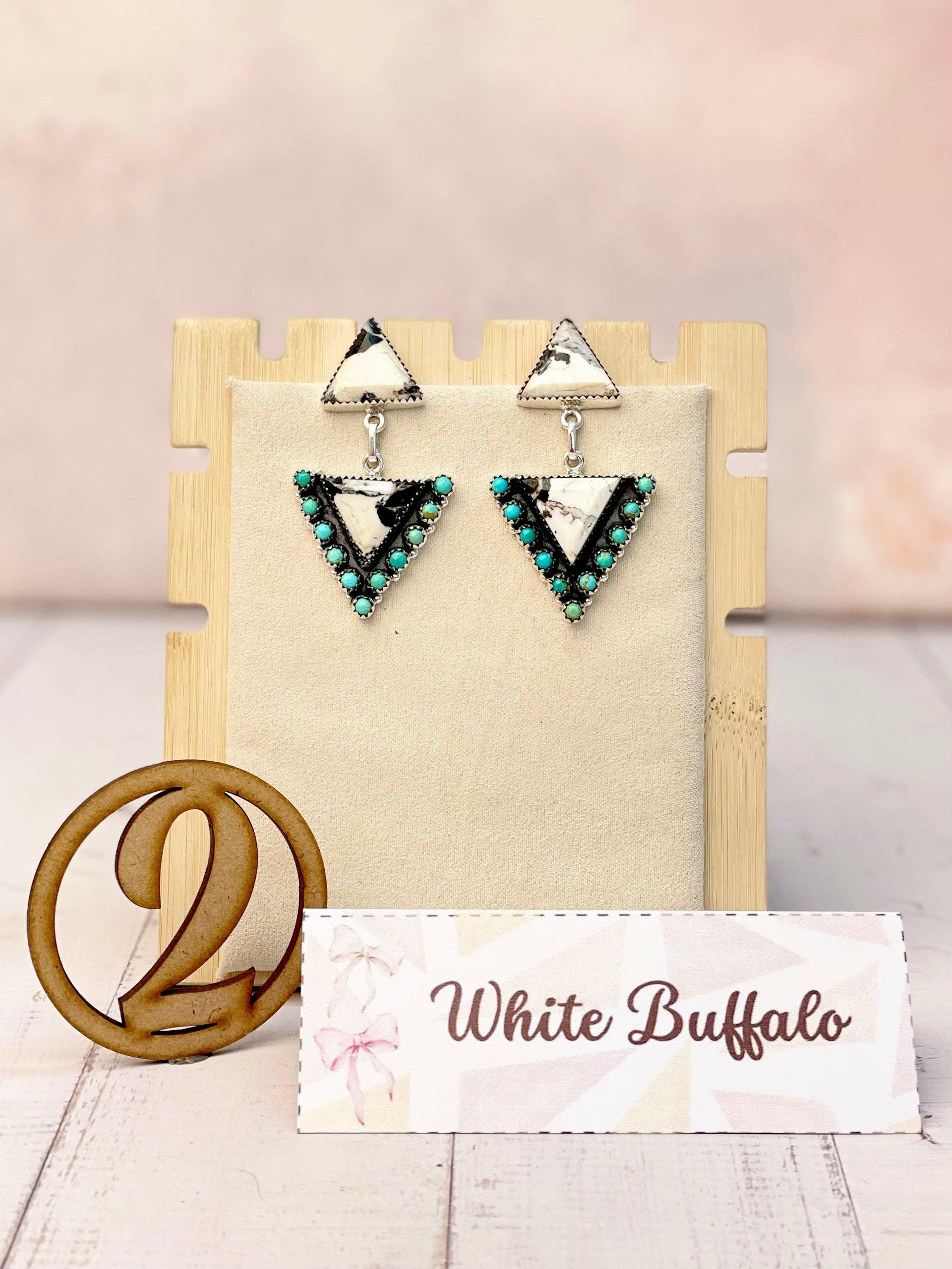 Solstice Edge Stone Drop Earrings MADE TO ORDER-Earrings-Krush Kandy, Women's Online Fashion Boutique Located in Phoenix, Arizona (Scottsdale Area)