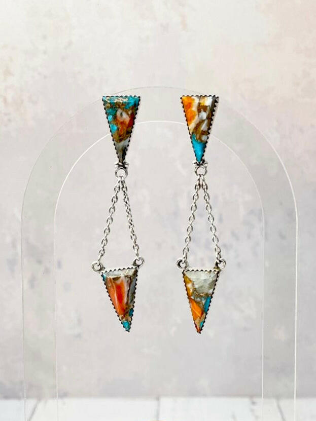 Always Connected Chain Stone Earrings-Earrings-Krush Kandy, Women's Online Fashion Boutique Located in Phoenix, Arizona (Scottsdale Area)