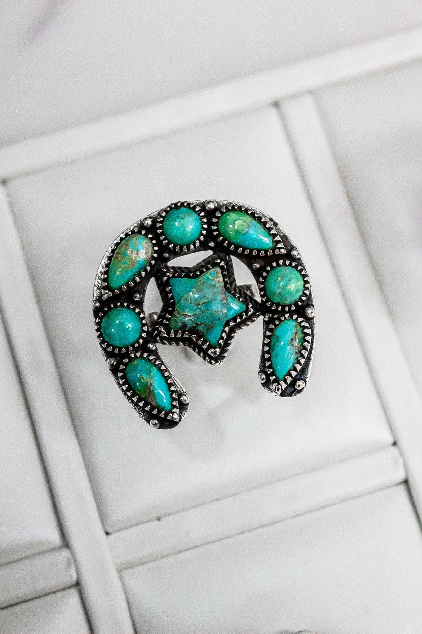 Horseshoe & Star Stone Cluster Ring-Cluster Rings-Krush Kandy, Women's Online Fashion Boutique Located in Phoenix, Arizona (Scottsdale Area)