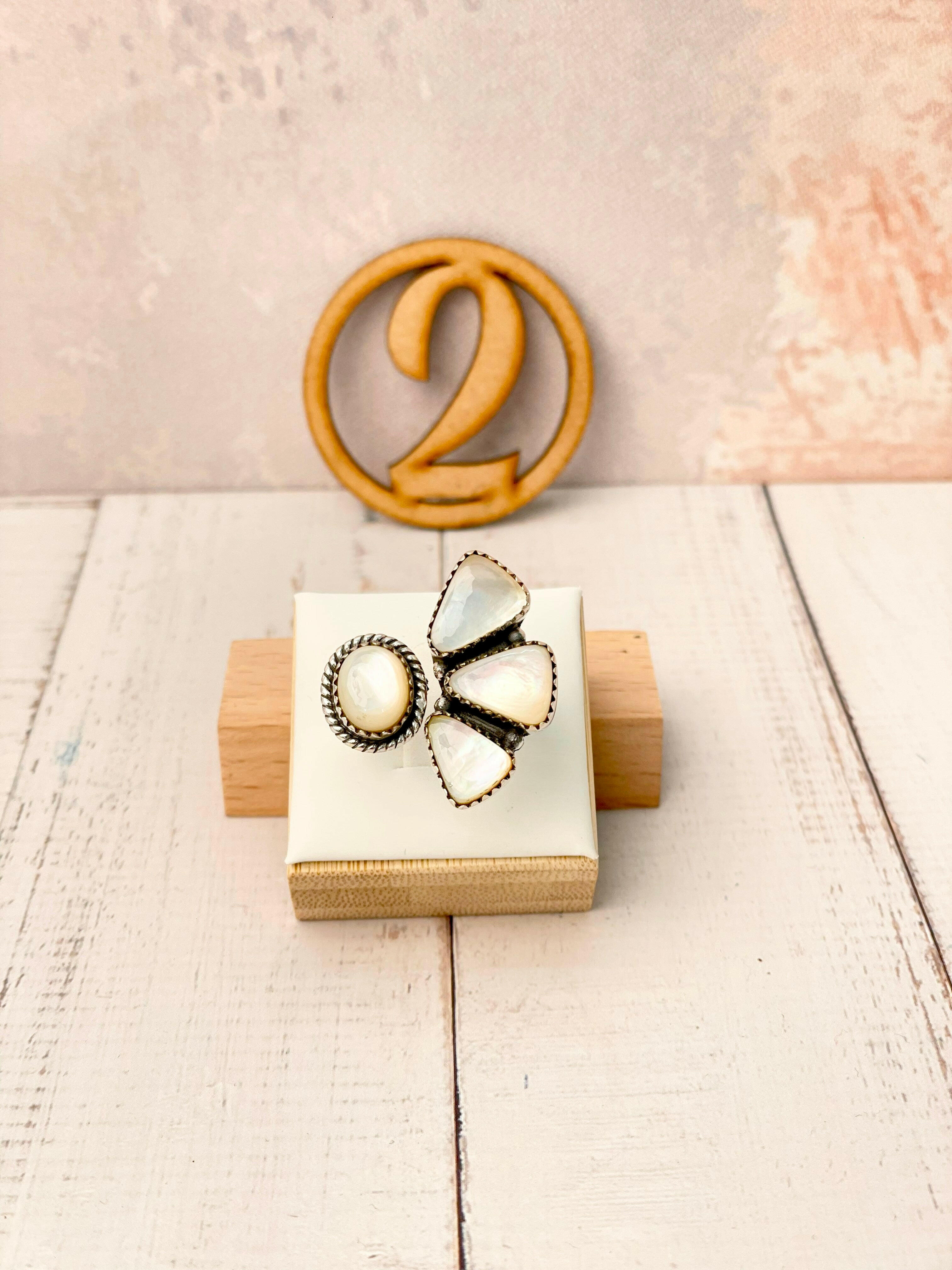 Multi White Shell Floating Ring-Rings-Krush Kandy, Women's Online Fashion Boutique Located in Phoenix, Arizona (Scottsdale Area)