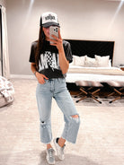 RFM Full Size Tummy Control High Waist Raw Hem Distressed Jeans-Jeans-Krush Kandy, Women's Online Fashion Boutique Located in Phoenix, Arizona (Scottsdale Area)