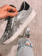 Shine Bright Sequin Star Accented Sneaker-Sneakers-Krush Kandy, Women's Online Fashion Boutique Located in Phoenix, Arizona (Scottsdale Area)