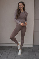 Seamless Long Sleeve Top and Legging Set-workout-Krush Kandy, Women's Online Fashion Boutique Located in Phoenix, Arizona (Scottsdale Area)