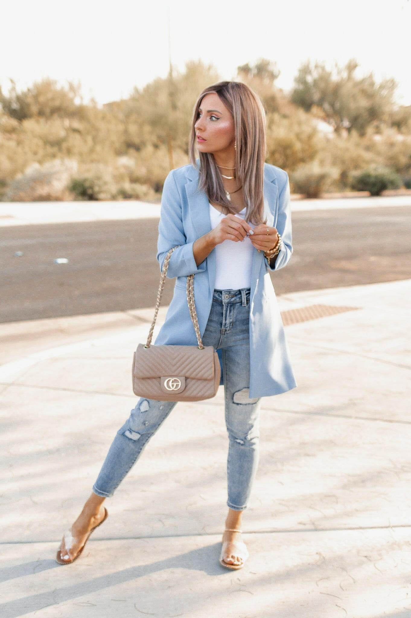 Zoom Meeting Lined Long Blazer Jacket-Blazers-Krush Kandy, Women's Online Fashion Boutique Located in Phoenix, Arizona (Scottsdale Area)