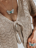 Single Stone Butterfly Necklace | By KKB | MANY IN STOCK| PREORDER NOW OPEN-Necklaces-Krush Kandy, Women's Online Fashion Boutique Located in Phoenix, Arizona (Scottsdale Area)