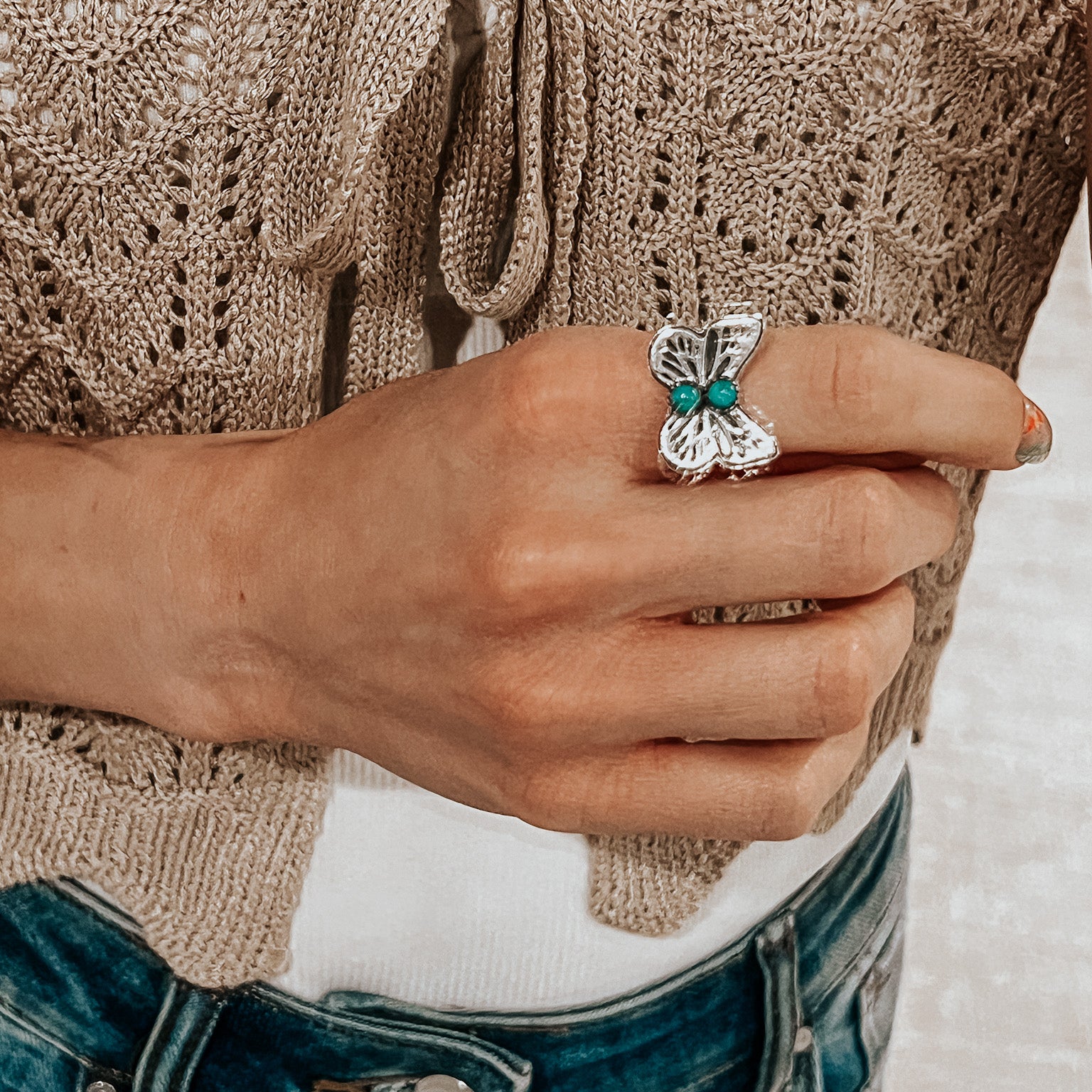 Butterfly Stone Ring | By KKB-Rings-Krush Kandy, Women's Online Fashion Boutique Located in Phoenix, Arizona (Scottsdale Area)