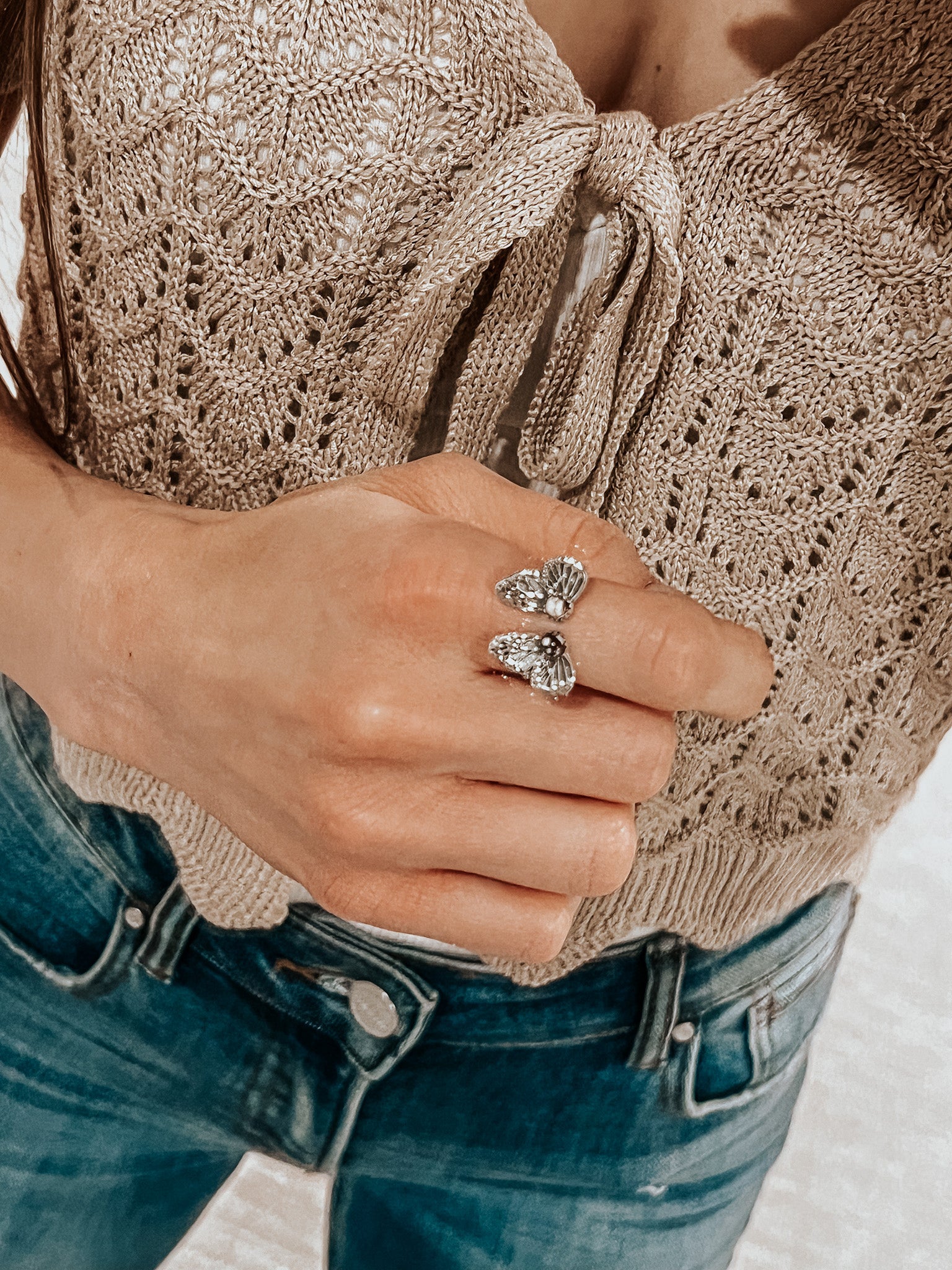 Delicate Wings Stone Ring | By KKB-Rings-Krush Kandy, Women's Online Fashion Boutique Located in Phoenix, Arizona (Scottsdale Area)