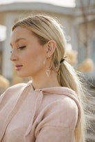 Krush Kouture: Dangle Heart Hoops-Earrings-Krush Kandy, Women's Online Fashion Boutique Located in Phoenix, Arizona (Scottsdale Area)