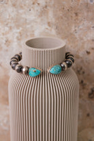 Desert Pearl & Stone Cuff-Chain Bracelets-Krush Kandy, Women's Online Fashion Boutique Located in Phoenix, Arizona (Scottsdale Area)