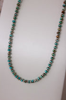 Turquoise Slab Cluster & Desert Pearl Necklace-Chain Necklaces-Krush Kandy, Women's Online Fashion Boutique Located in Phoenix, Arizona (Scottsdale Area)