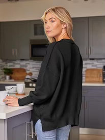 Luxe Viscose Cozy Comfort Side Slit Sweater-Sweaters-Krush Kandy, Women's Online Fashion Boutique Located in Phoenix, Arizona (Scottsdale Area)
