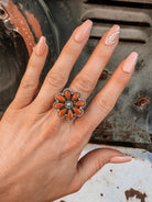 Mini Daisy Blossom Boho Sterling Silver Cluster Ring-Cluster Rings-Krush Kandy, Women's Online Fashion Boutique Located in Phoenix, Arizona (Scottsdale Area)