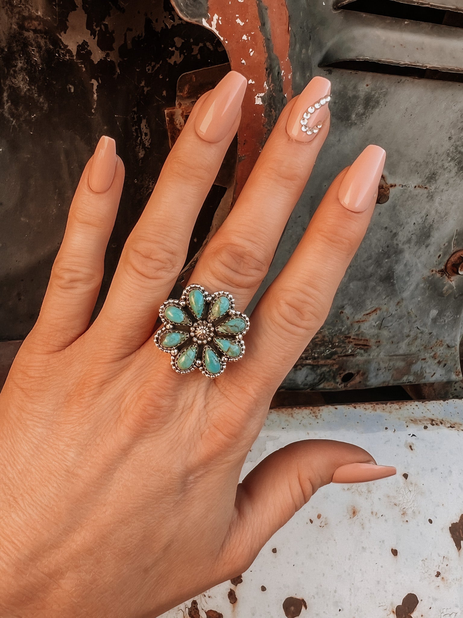 Daisy Blossom Boho Cluster Ring-Cluster Rings-Krush Kandy, Women's Online Fashion Boutique Located in Phoenix, Arizona (Scottsdale Area)