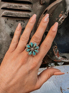 Mini Daisy Blossom Boho Sterling Silver Cluster Ring-Cluster Rings-Krush Kandy, Women's Online Fashion Boutique Located in Phoenix, Arizona (Scottsdale Area)