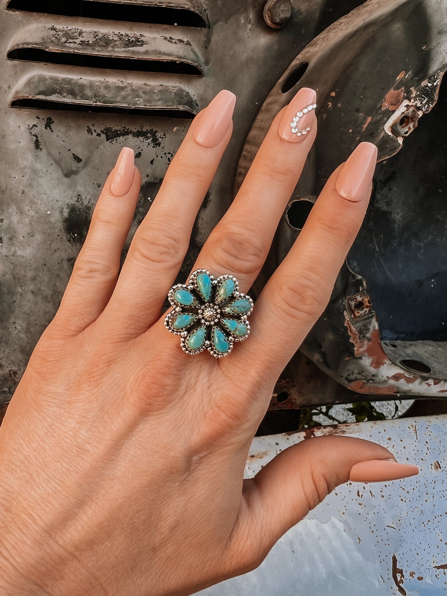 Daisy Blossom Boho Cluster Ring-Cluster Rings-Krush Kandy, Women's Online Fashion Boutique Located in Phoenix, Arizona (Scottsdale Area)