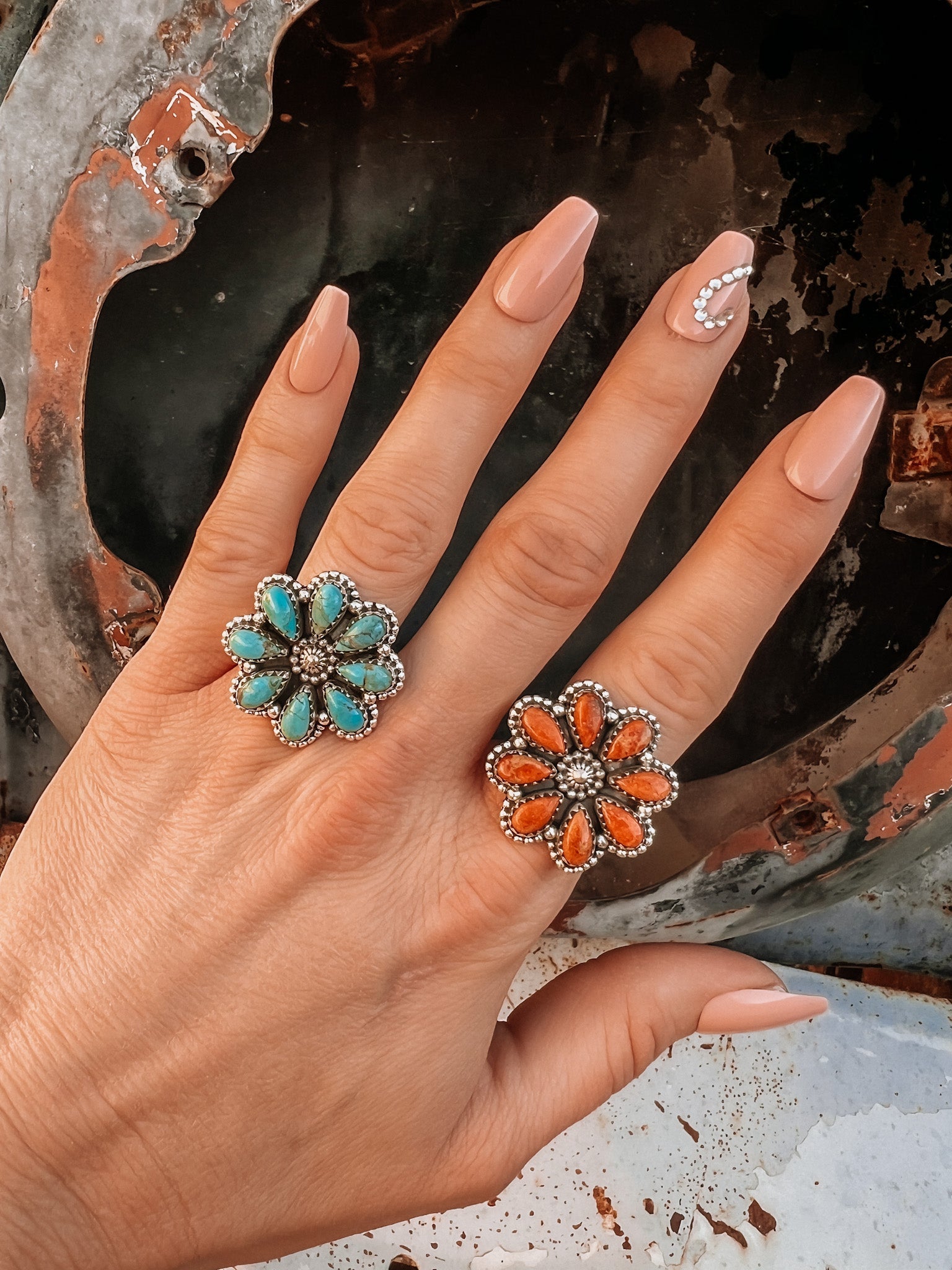 Daisy Blossom Boho Cluster Ring-Cluster Rings-Krush Kandy, Women's Online Fashion Boutique Located in Phoenix, Arizona (Scottsdale Area)